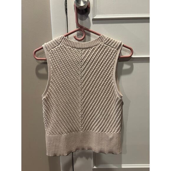 Ann Taylor Tan Relax-Fit Sleeveless Sweater Vest - Picture 2 of 6